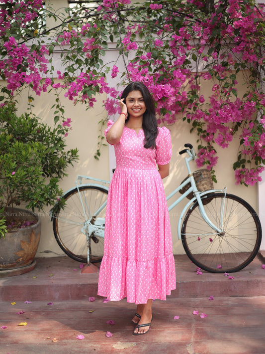 Pink muslin maxi