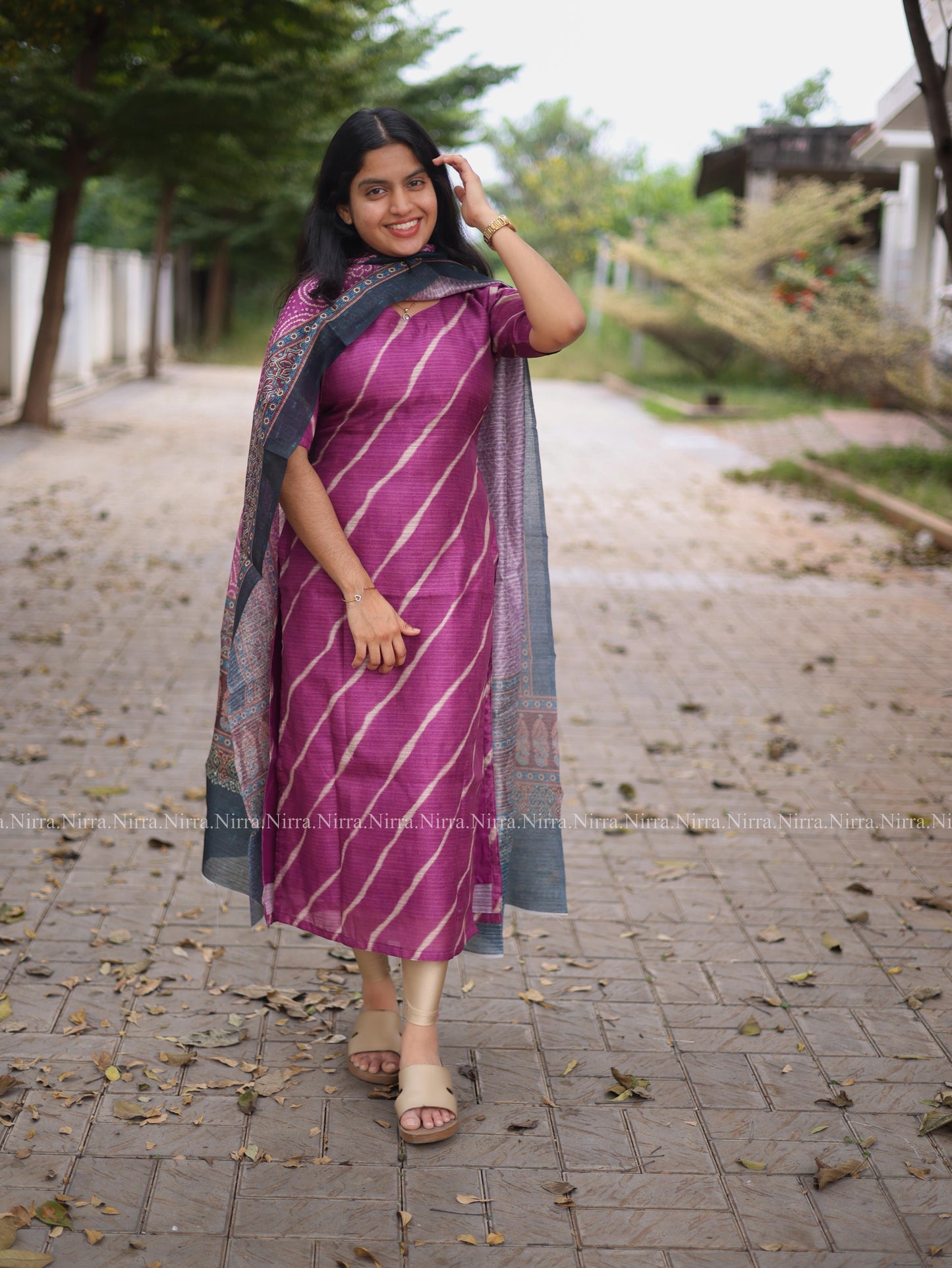 Violet Kota top and shawl set