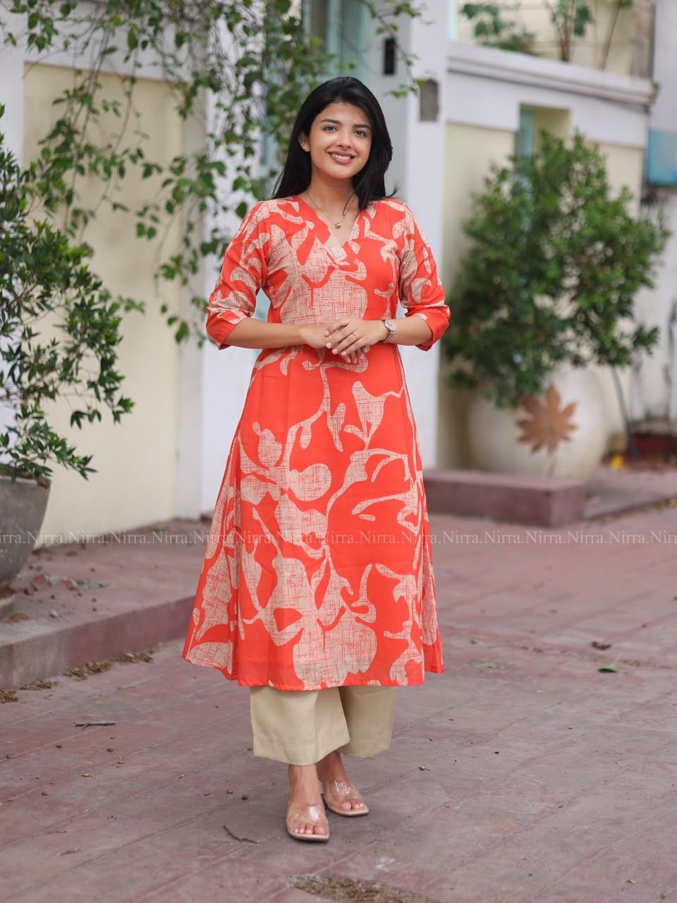Orange print co-ord set