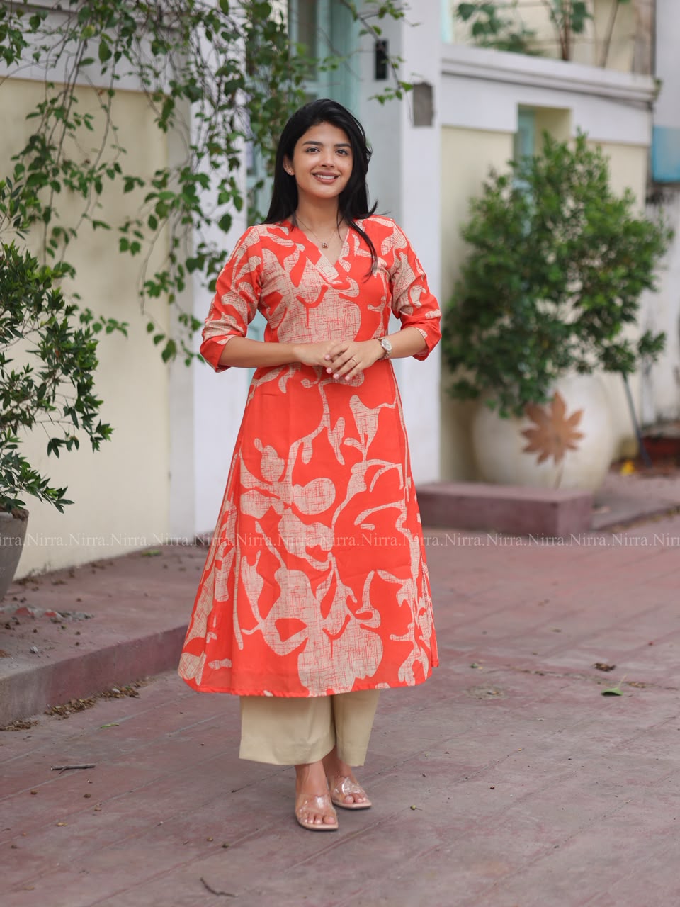 Orange print co-ord set