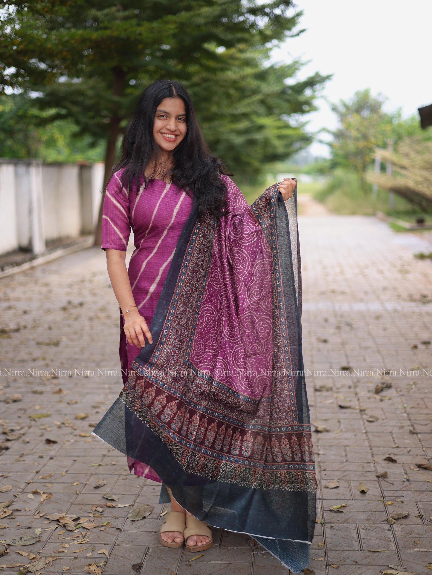 Violet Kota top and shawl set