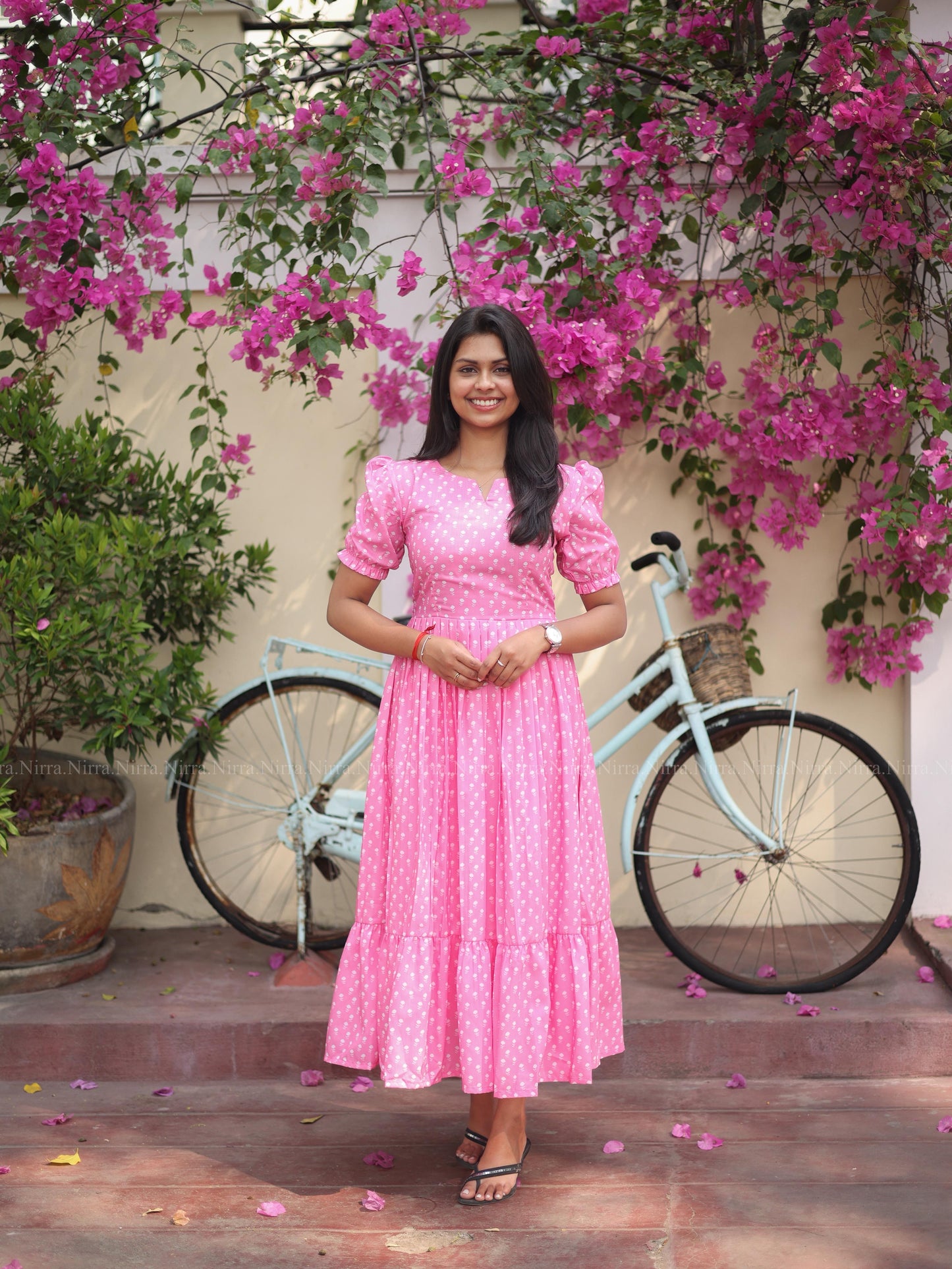 Pink muslin maxi