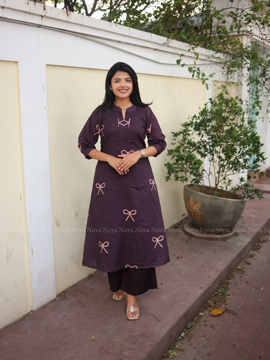 Brown cotton co-ord set